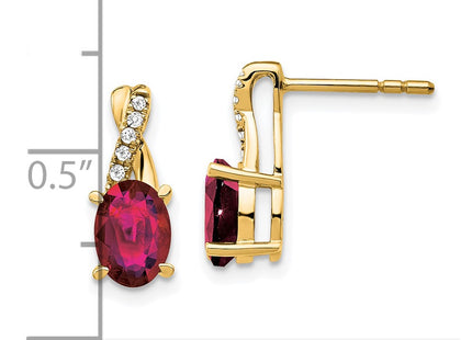 14k Yellow Gold Earrings Style EM4235 - Classique Jewelry Inc.