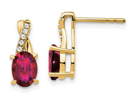 14k Yellow Gold Earrings Style EM4235 - Classique Jewelry Inc.