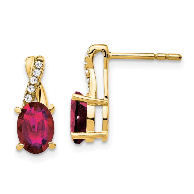 14k Yellow Gold Earrings Style EM4235 - Classique Jewelry Inc.
