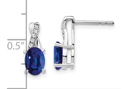 14k White Gold Earrings Style EM4235 - Classique Jewelry Inc.