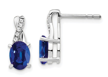 14k White Gold Earrings Style EM4235 - Classique Jewelry Inc.