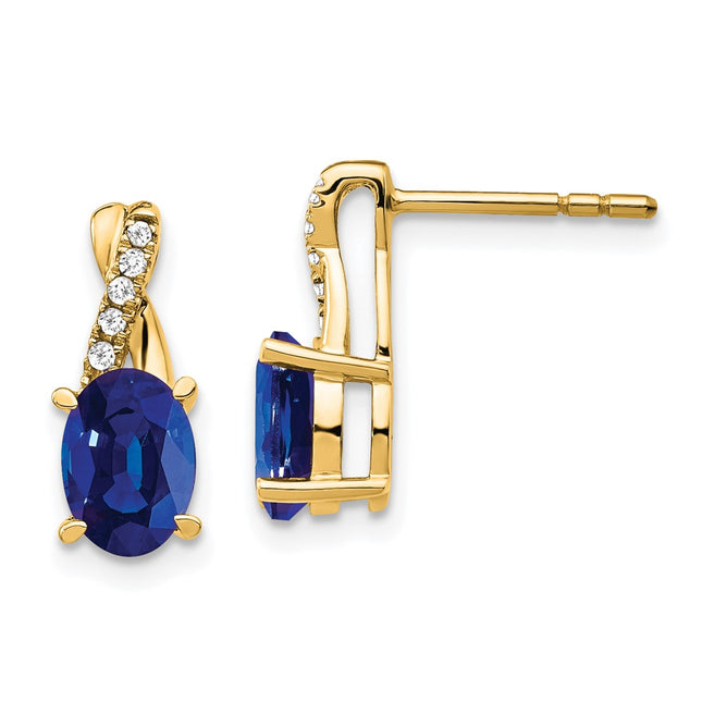 14k Yellow Gold Earrings Style EM4235 - Classique Jewelry Inc.