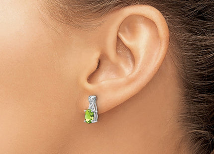 14k White Gold Earrings Style EM4235 - Classique Jewelry Inc.