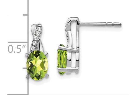 14k White Gold Earrings Style EM4235 - Classique Jewelry Inc.