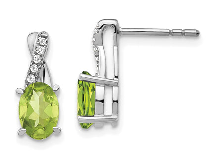 14k White Gold Earrings Style EM4235 - Classique Jewelry Inc.