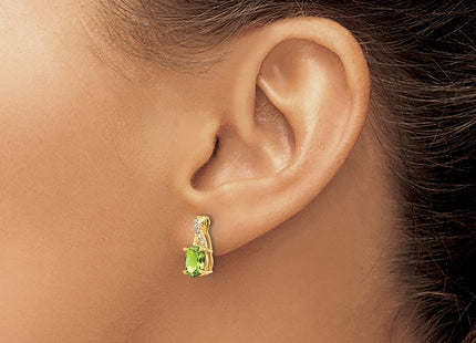 14K gold diamond earrings, another view