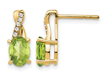 14K gold diamond earrings