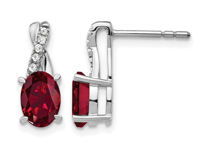 14K white gold diamond earrings