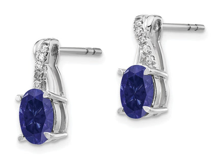 14k White Gold Earrings Style EM4235 - Classique Jewelry Inc.