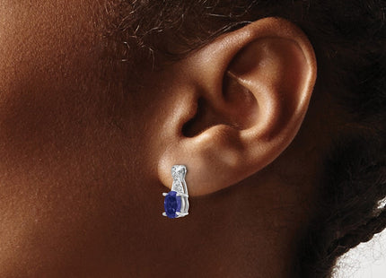 14k White Gold Earrings Style EM4235 - Classique Jewelry Inc.