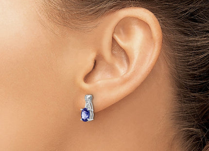 14k White Gold Earrings Style EM4235 - Classique Jewelry Inc.