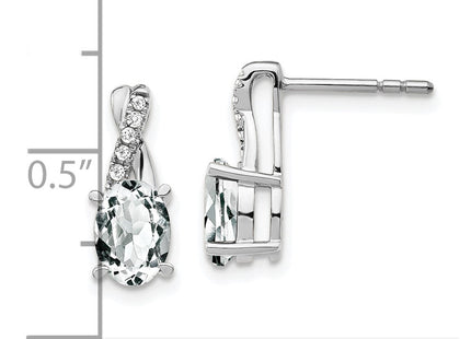 14k White Gold Earrings Style EM4235 - Classique Jewelry Inc.