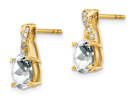 14k Yellow Gold Earrings Style EM4235 - Classique Jewelry Inc.