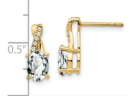 14k Yellow Gold Earrings Style EM4235 - Classique Jewelry Inc.