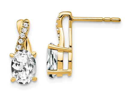 14k Yellow Gold Earrings Style EM4235 - Classique Jewelry Inc.