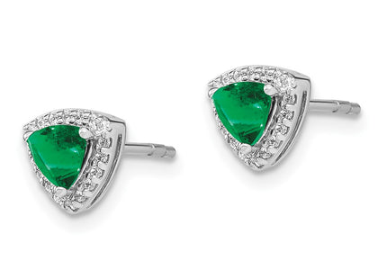 14k White Gold Earrings Style EM4240 - Classique Jewelry Inc.