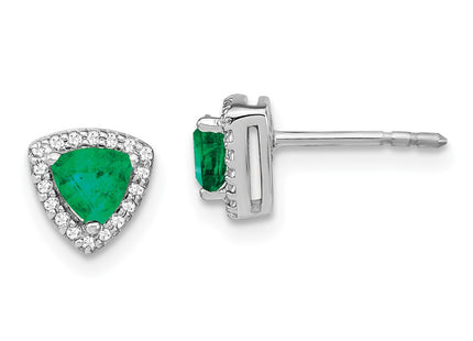 14k White Gold Earrings Style EM4240 - Classique Jewelry Inc.