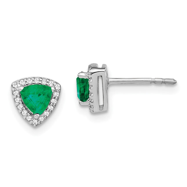 14k White Gold Earrings Style EM4240 - Classique Jewelry Inc.