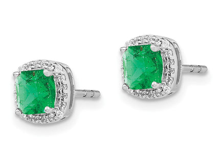 14k White Gold Earrings Style EM4241 - Classique Jewelry Inc.