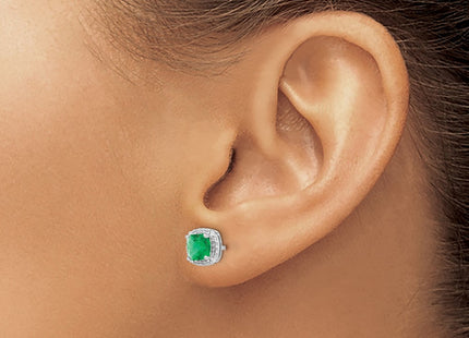 14k White Gold Earrings Style EM4241 - Classique Jewelry Inc.