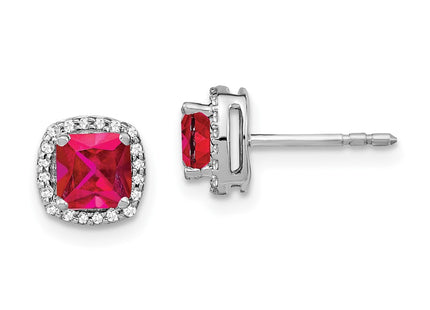 14k White Gold Earrings Style EM4241 - Classique Jewelry Inc.
