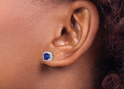 14k White Gold Earrings Style EM4241 - Classique Jewelry Inc.