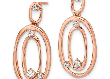 14k Rose Gold Earrings Style EM4245 - Classique Jewelry Inc.