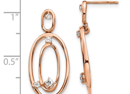 14k Rose Gold Earrings Style EM4245 - Classique Jewelry Inc.