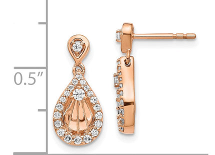 14k Rose Gold Earrings Style EM4246 - Classique Jewelry Inc.