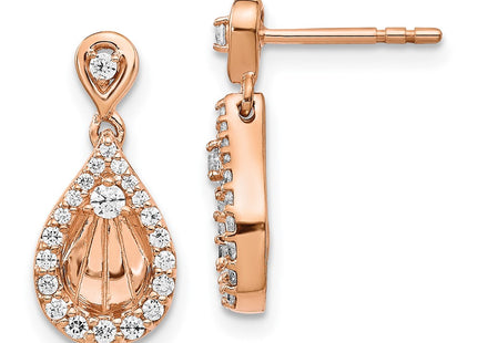 14k Rose Gold Earrings Style EM4246 - Classique Jewelry Inc.