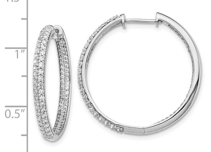 14k White Gold Earrings Style EM4255 - Classique Jewelry Inc.