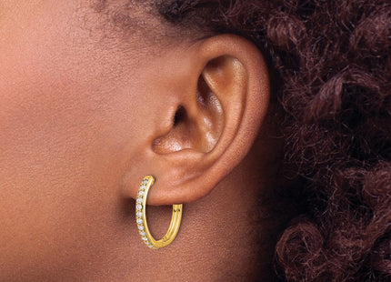 14k Yellow Gold Earrings Style EM4265 - Classique Jewelry Inc.