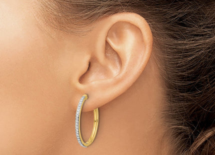 14k Yellow Gold Earrings Style EM4267 - Classique Jewelry Inc.