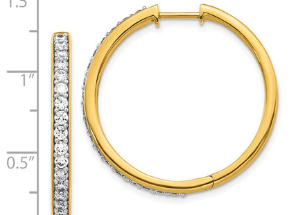 14k Yellow Gold Earrings Style EM4267 - Classique Jewelry Inc.