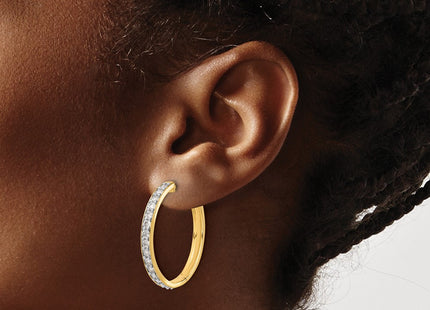 14k Yellow Gold Earrings Style EM4267 - Classique Jewelry Inc.