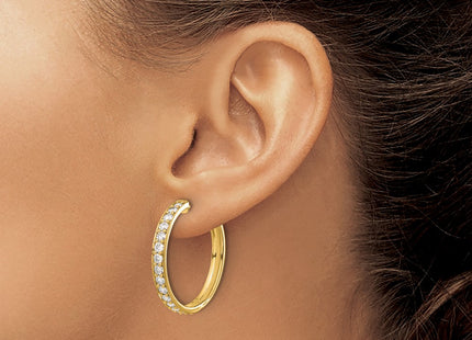 14k Yellow Gold Earrings Style EM4267 - Classique Jewelry Inc.