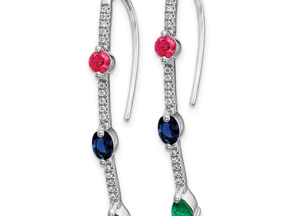 14k White Gold Earrings Style EM4313 - Classique Jewelry Inc.
