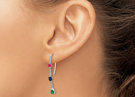 14k White Gold Earrings Style EM4313 - Classique Jewelry Inc.