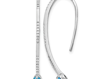14K white gold diamond earrings