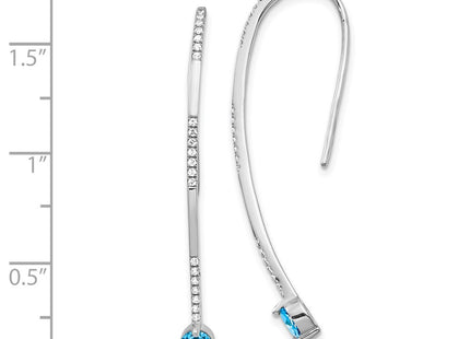 14k White Gold Earrings Style EM4314 - Classique Jewelry Inc.