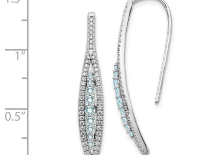 14k White Gold Earrings Style EM4316 - Classique Jewelry Inc.