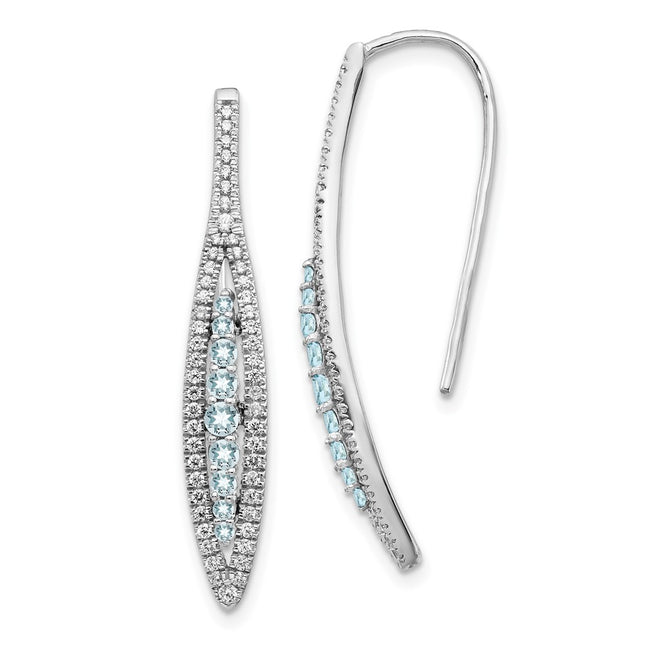 14k White Gold Earrings Style EM4316 - Classique Jewelry Inc.