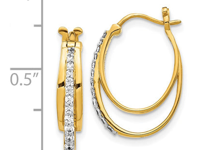 14k Yellow Gold Earrings Style EM4343 - Classique Jewelry Inc.