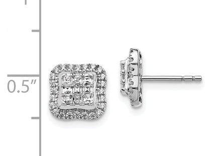 14k White Gold Earrings Style EM4370 - Classique Jewelry Inc.