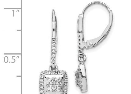 14k White Gold Earrings Style EM4372 - Classique Jewelry Inc.