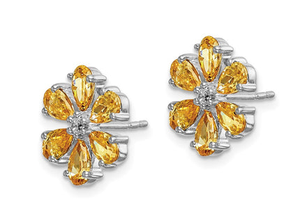 14k White Gold Earrings Style EM4377 - Classique Jewelry Inc.
