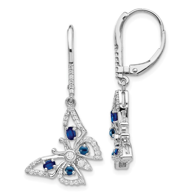 14k White Gold Earrings Style EM4391 - Classique Jewelry Inc.