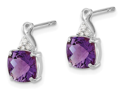 14k White Gold Earrings Style EM4393 - Classique Jewelry Inc.