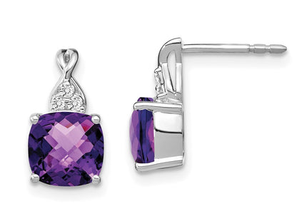 14k White Gold Earrings Style EM4393 - Classique Jewelry Inc.