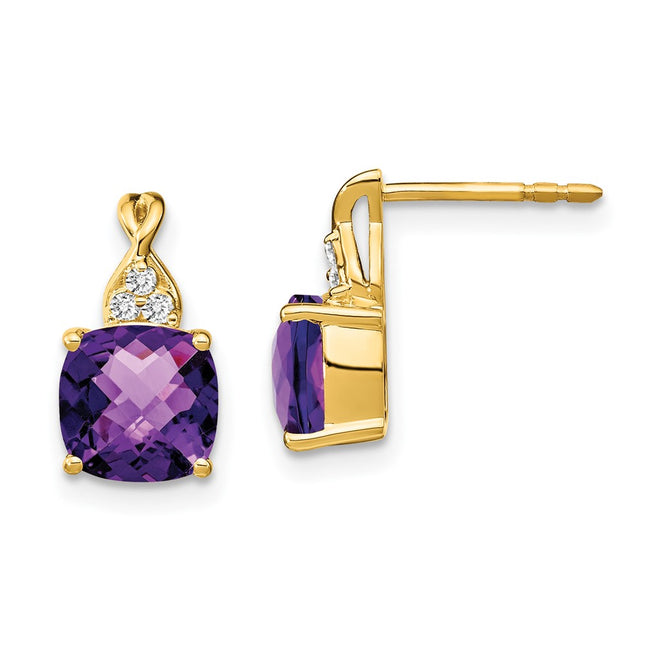 14k Yellow Gold Earrings Style EM4393 - Classique Jewelry Inc.